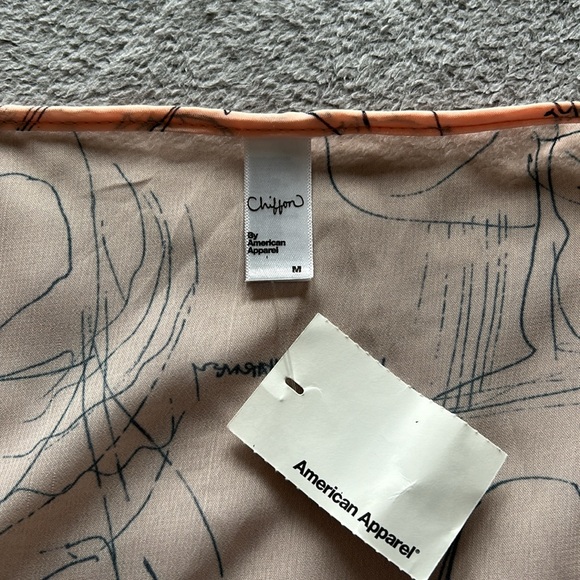 American Apparel | Womens Chiffon Morris Charney 1976 Sketch Cami Tank - Size M - Picture 3 of 9